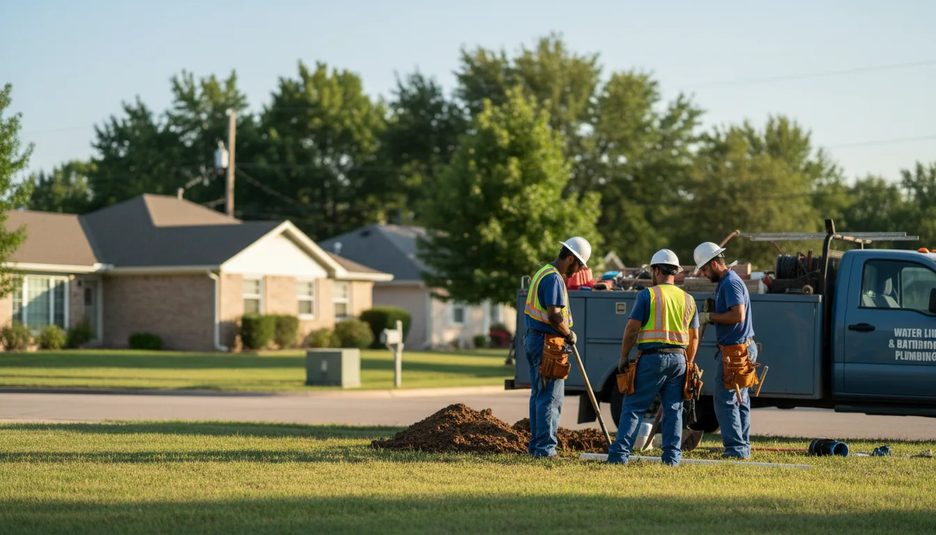 Residential water line and bathroom plumbing service in Bowie, MD